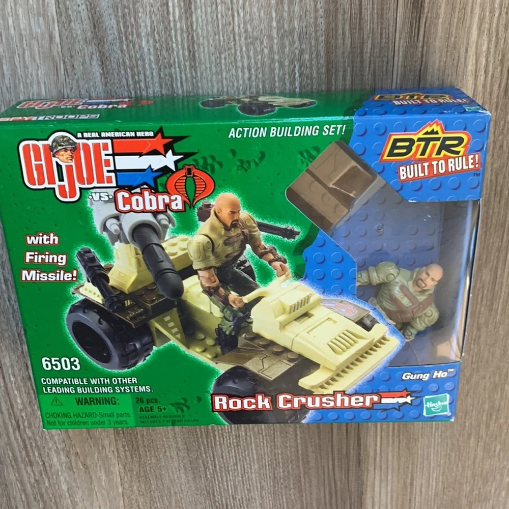 GI Joe Vs Cobra 6503 Action Building Set Rock Crusher Gung Ho Hasbro New GiJoe